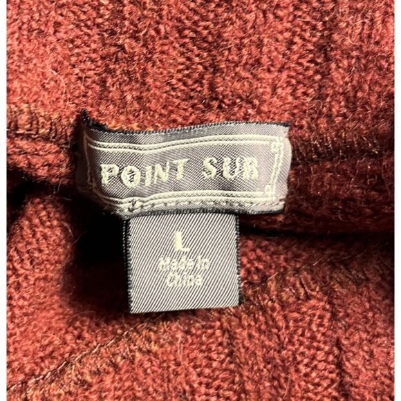 Point Sur Wool Alpaca Blend High Mock Neck Sweater Rust Red Womens Size L - Picture 5 of 13